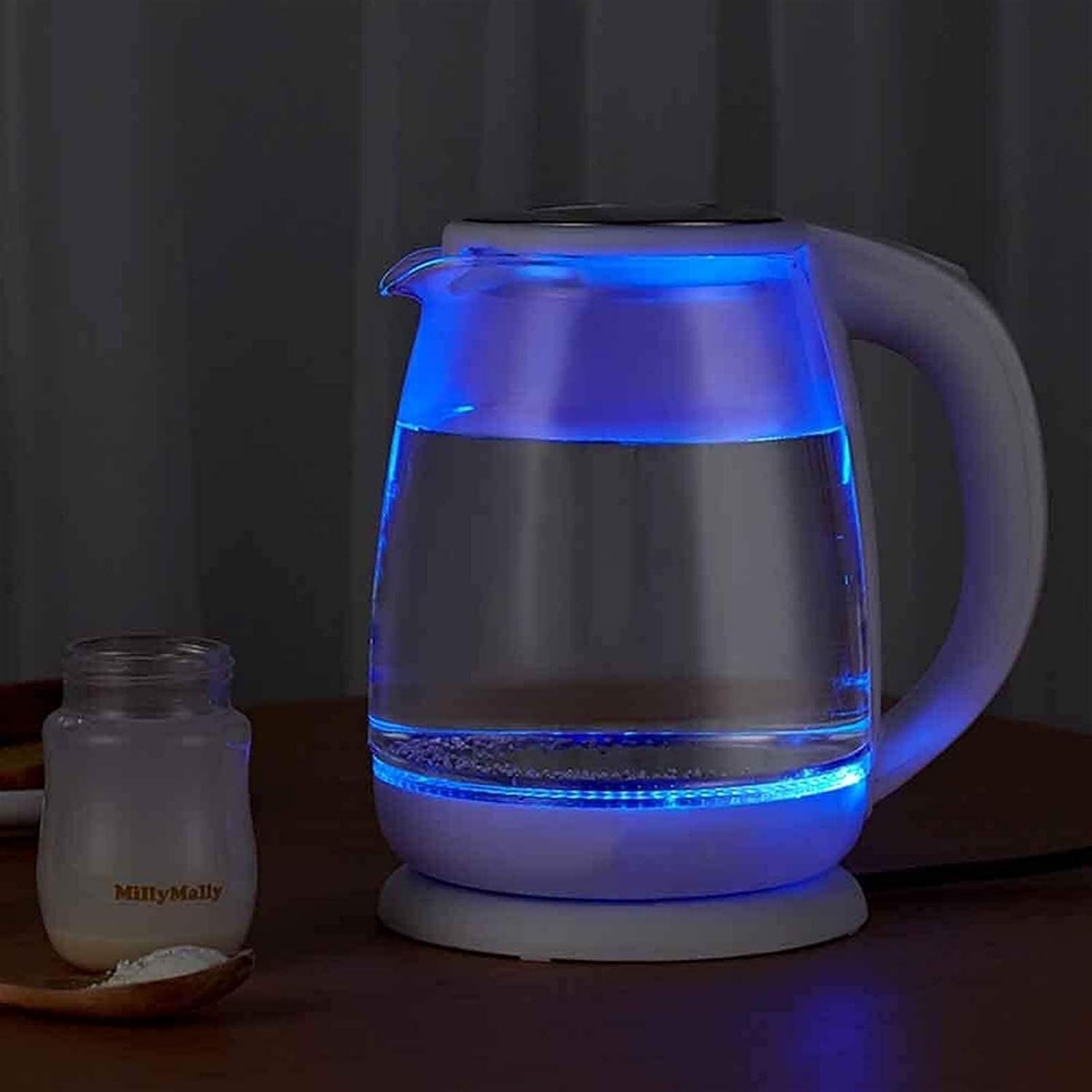 Kettles, Glass Kettles for Boiliwater Tea Pot 1.8L Fast Boil Water Kettle with Illuminated Led, Auto-Off & Boil-Dry Protection - for Hot Water Tea & Coffee Maker