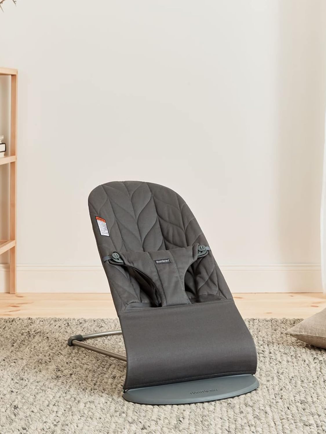 BabyBjörn Bouncer Bliss, Cotton, Petal Quilt, Anthracite