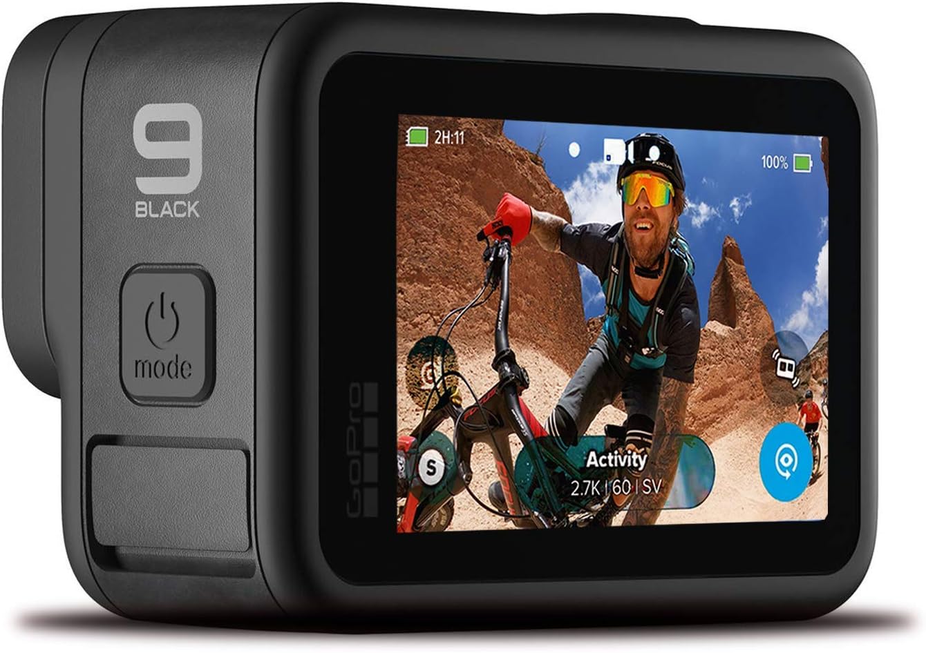 GoPro HERO9 Action Camera - Special Bundle + Floating Hand Grip + Magnetic Swivel Clip + Sandisk 32GB & 16GB SD Cards + 2 Batteries + Case and More. 5K HD Video, 20MP Photos, 1080p Live Streaming
