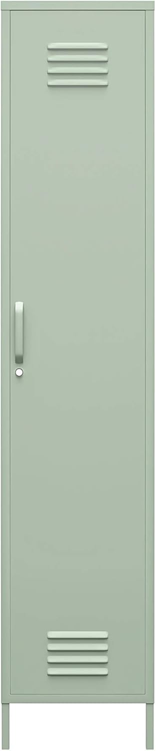 REALROOMS Shadwick Single Metal Locker Storage Cabinet, Black