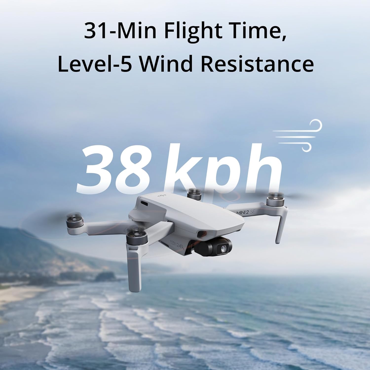 DJI Mini 2 SE Fly More Combo with 64GB Memory Card- Lightweight and Foldable Mini Camera Drone with 2.7K Video, Extra Batteries, 10km Video Transmission, and 31-min Flight Time (2 Items)