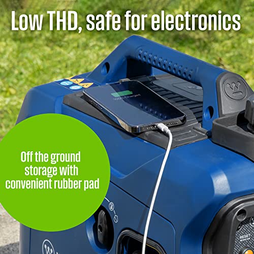 Westinghouse 2550 Peak Watt Super Quiet & Lightweight Portable Inverter Generator, RV Ready 30A Outlet, Gas and Propane Powered, CO Sensor, Parallel Capable, Long Run Time