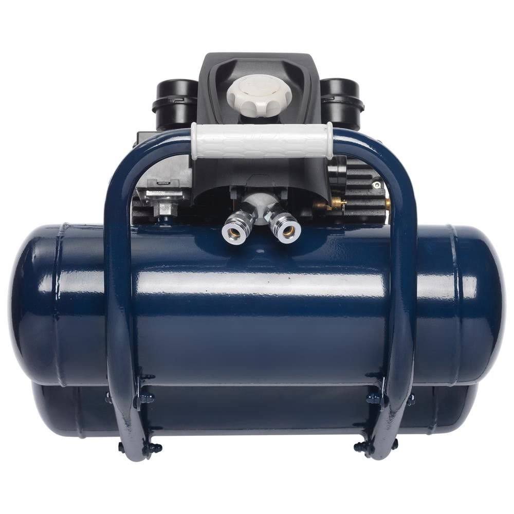 Campbell Hausfeld 1 HP 4.6 Gallon Quiet Series Twin Stack Air Compressor DC040500