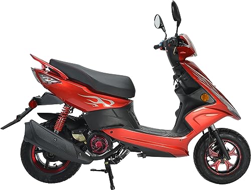 HHH Wave 150cc Scooter Moped Street Gas Moped 150 cc Motorcycle Adult Bike with 10 inches Aluminum Wheels (Black Color)