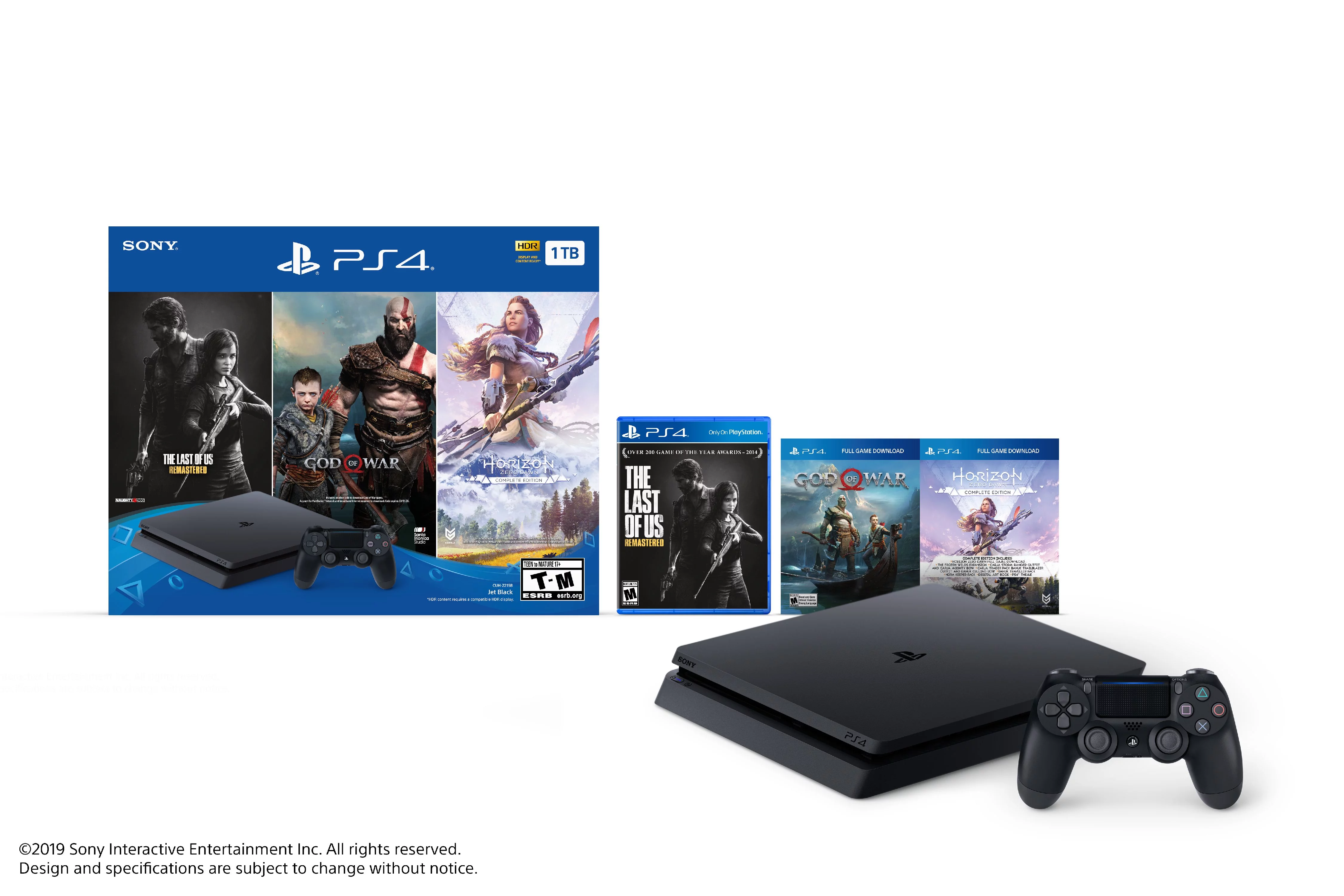 Sony PlayStation Slim 4 1TB Only on PlayStation PS4 Console Bundle Black