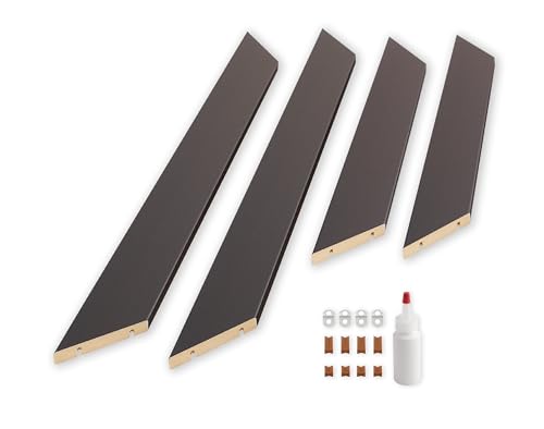 Frame My Mirror Add A Frame - Satin Nickel 36" x 24" Mirror Frame Border Kit - Ideal for Bathroom - Moisture Resistant - Berkshire Design - MIRROR NOT INCLUDED