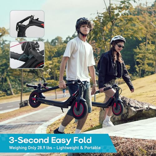 iScooter Electric Scooter for Adults, 18/12 Miles Long Range,22/19/18 Mph Top Speed, Commuting Electric Scooter with Cruise Control, Double Braking Systems Escooter for Adults and Teens