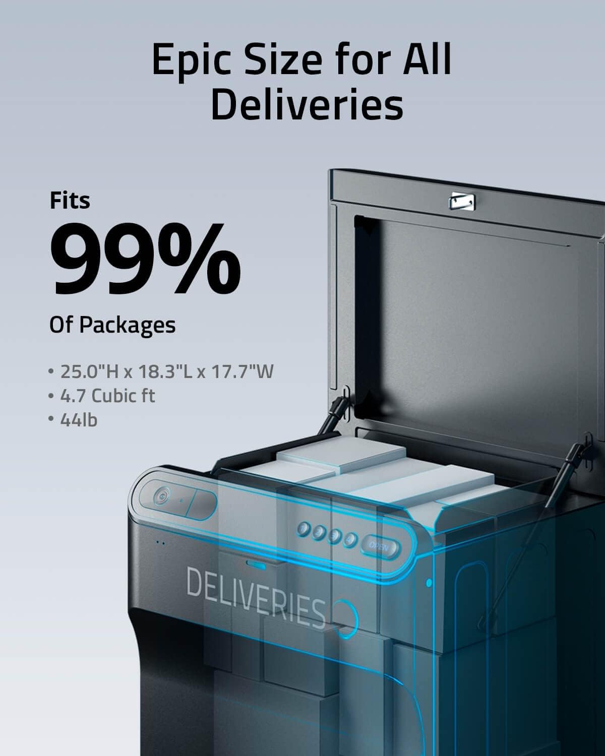 eufy Security, SmartDrop, Smart Delivery Box, App Notifications for Deliveries, Remote Control, 24/7 Package Protection, Works with All Couriers