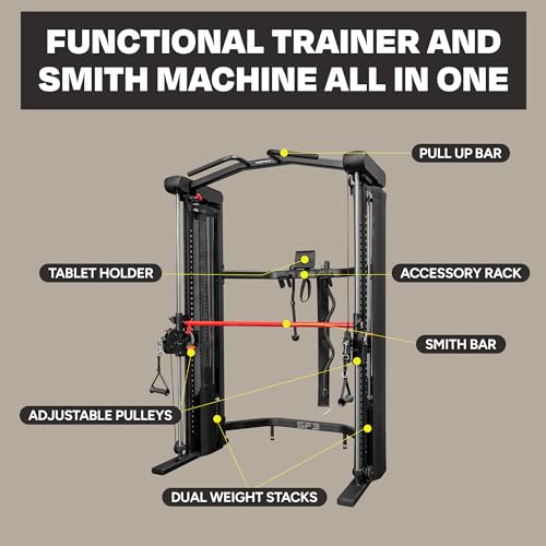 Inspire Fitness Functional Trainer - Multifunctional Cable Machine Home Gym System - at Home Gym Workout Weight Machine for Strength Training - Full Body Compact Exercise & Fitness Equipment Set