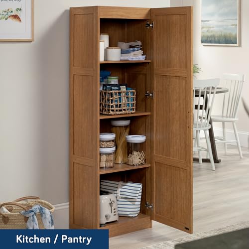 Sauder Miscellaneous Storage Cabinet/ Pantry cabinets, Highland Oak finish
