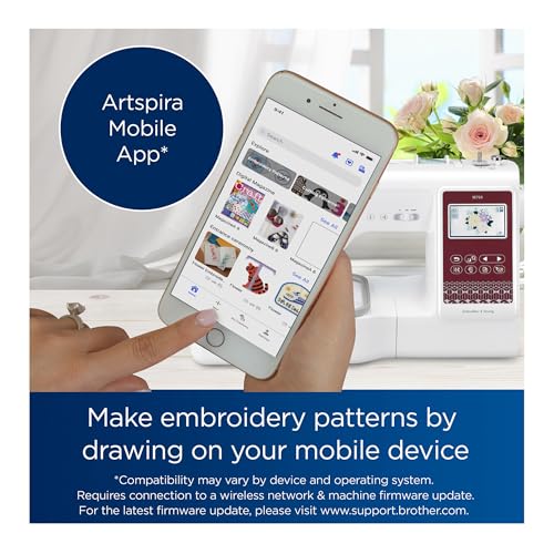 Brother SE725 Computerized Sewing and Embroidery Machine with 4 x 4 -inch Embroidery Area and Artspira App (Renewed)