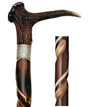 Genuine Spiral Stag Horn Walking Cane