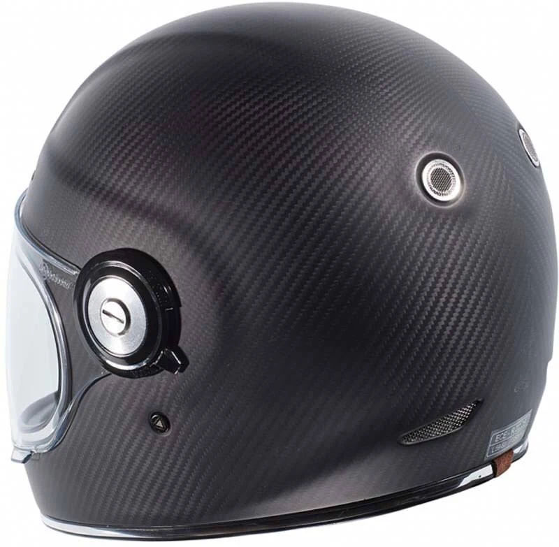 Torc T-1 Retro Full Face Helmet - Gloss Carbon Fiber