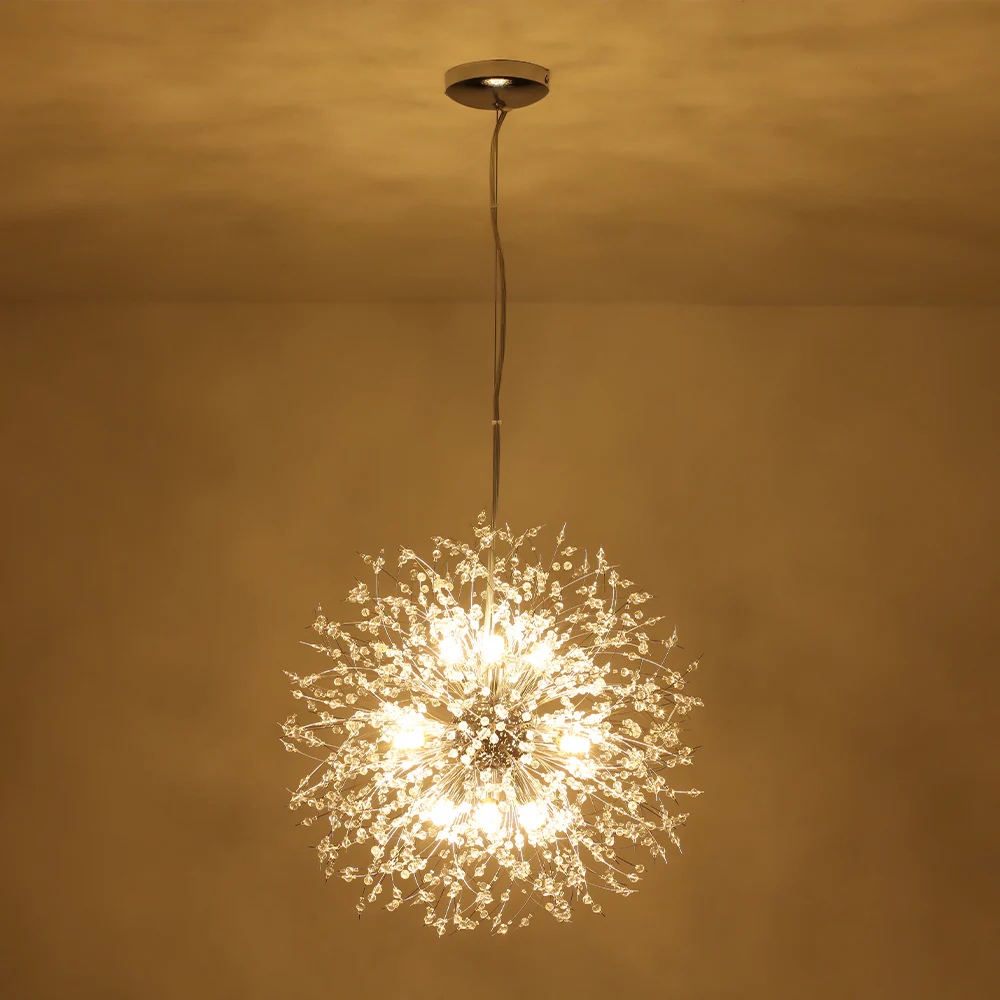 Solmere 9-Light Sphere Dimmable Linear Contemporary Chandelier (20)