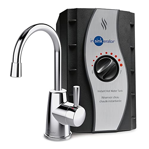 InSinkErator HOT250 Instant Hot Water Dispenser System, Single-Handle Faucet in Satin Nickel with 2/3-Gallon Stainless Steel Tank, H250SN-SS