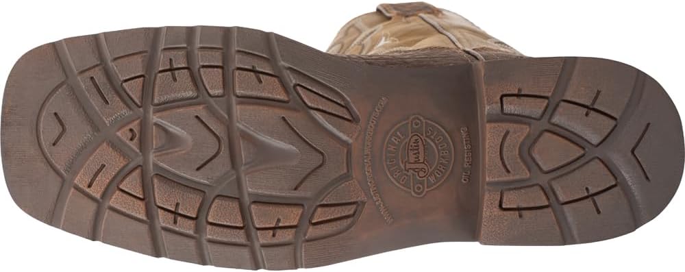 Justin Men's Amarillo Cactus Western Work Boot Steel Toe Brown 8 D(M) US