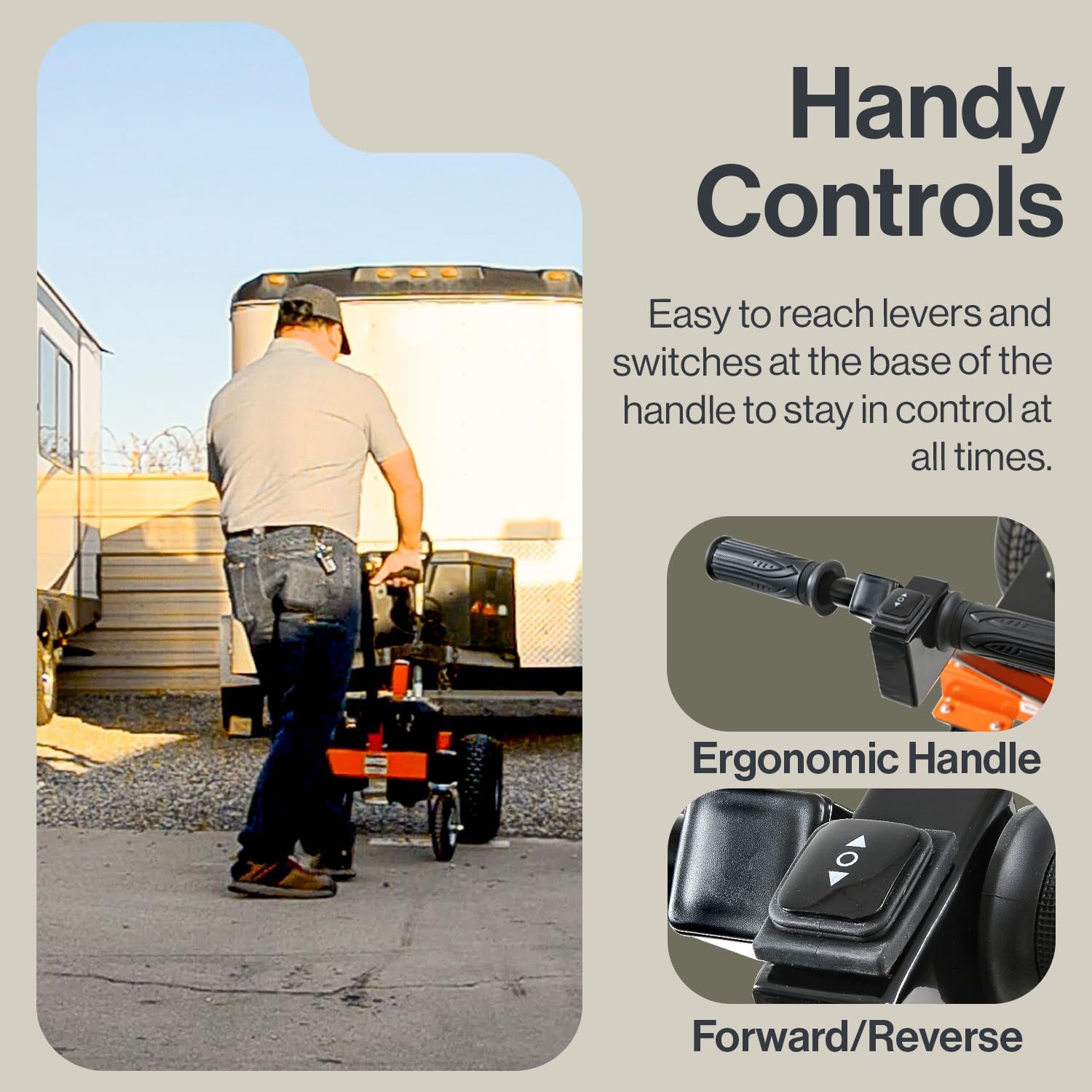 SuperHandy Electric Trailer Dolly Super-Duty 7500lbs Max Trailer Weight, 5500lbs for Boats, 1100lbs Tongue Weight, All-Terrain Wheels Ideal for RVs, Toy Haulers, Car Trailers, and Campers