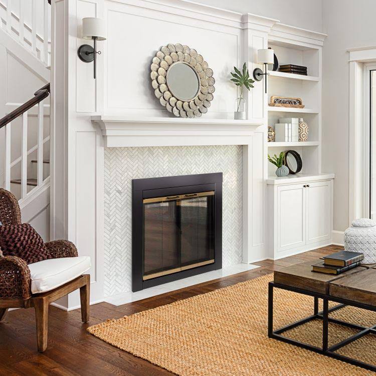 Pleasant Hearth Arrington Medium Glass Fireplace Doors