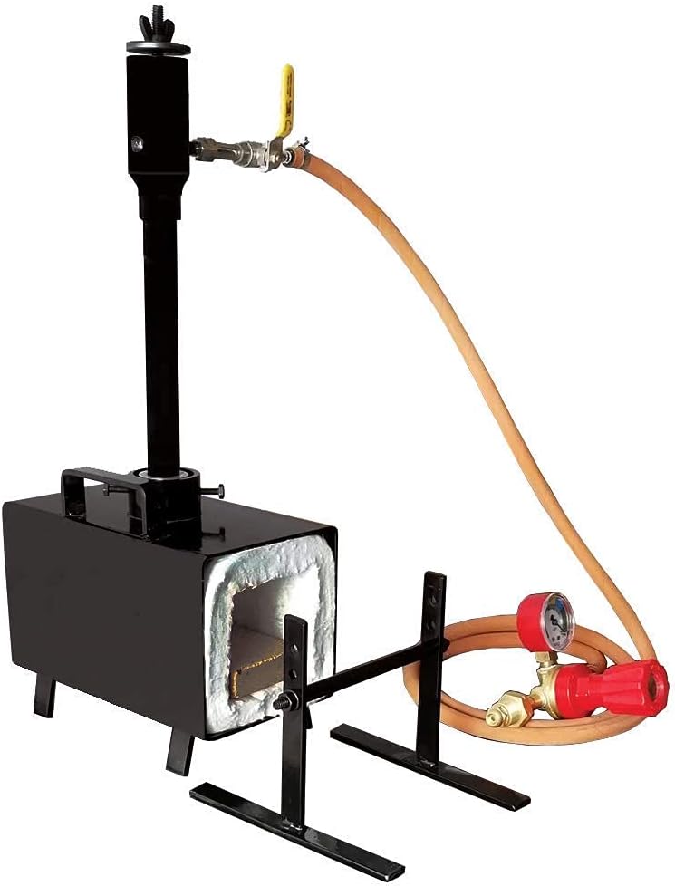 Portable Propane Gas Forge Single Burner Knife and Tool Making Blacksmith Farrier Forge with Stand