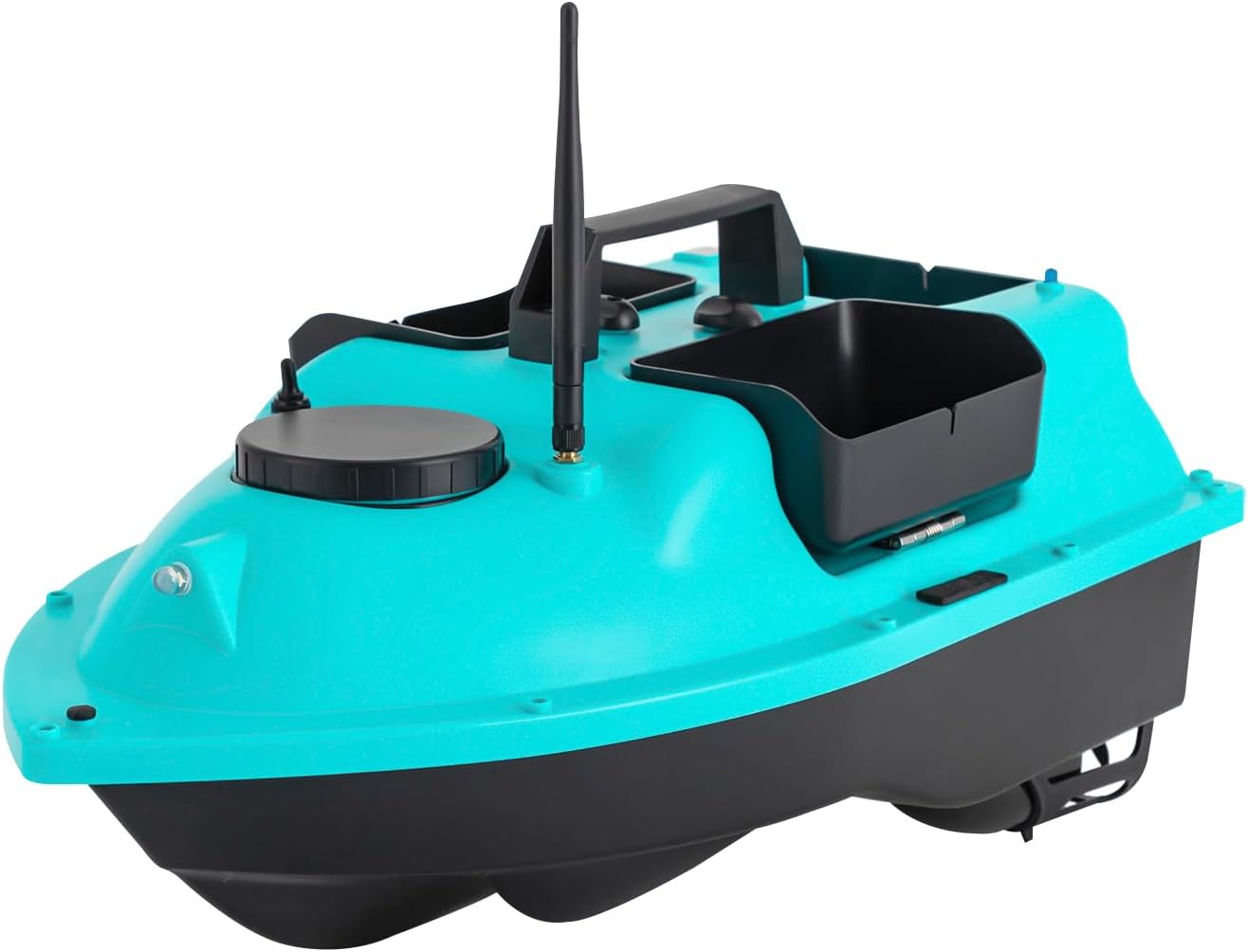 Fishing Bait Boat, 52W RC Fishing Boat with Remote Control & LCD Screen,Max 10000rpm Bait Boat for Surf Fishing, Mini ABS Fishing Bait Boat with Master Antenna & Dual 390 Motors for Hook Delivery