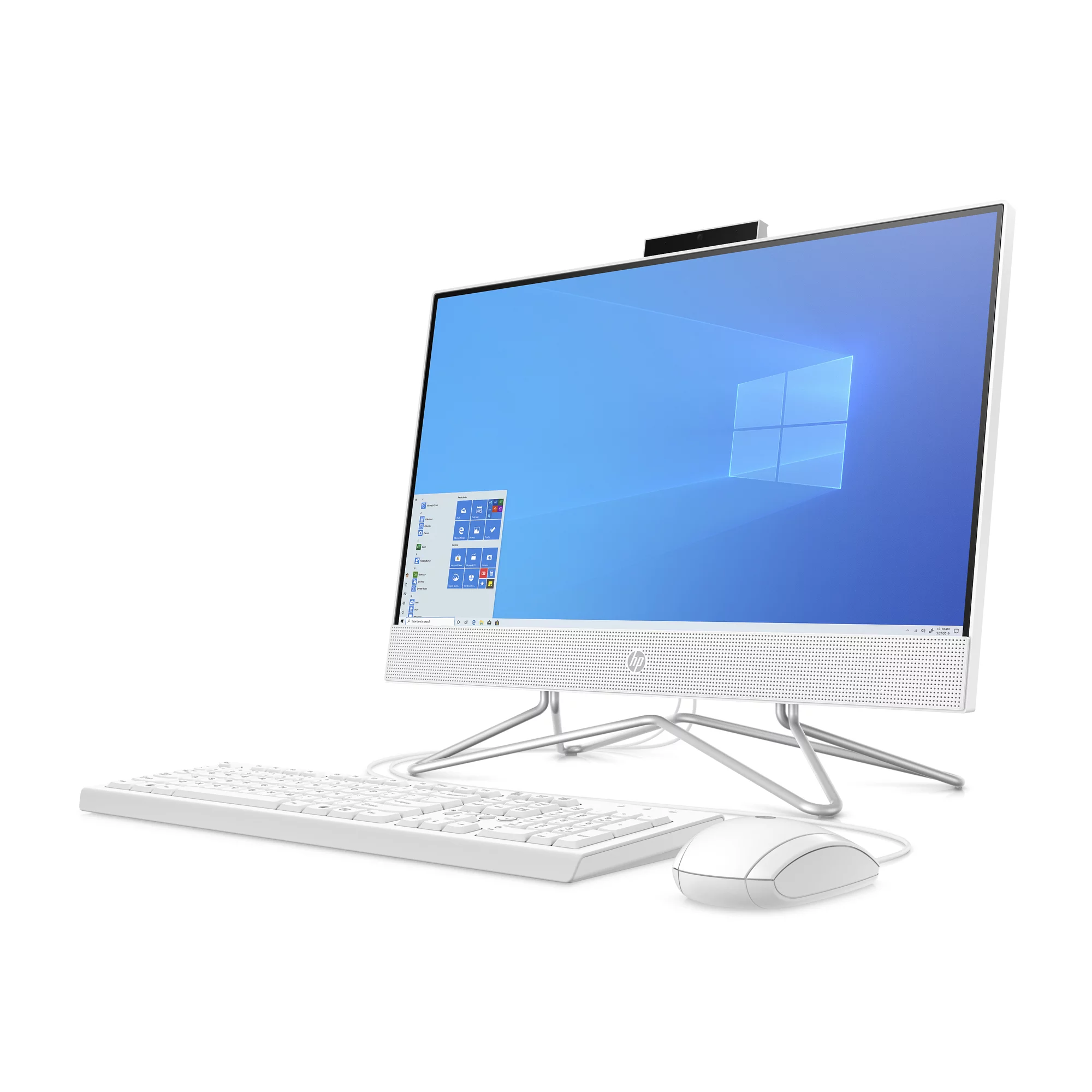 HP 22-DD0120 21.5" FHD All-in-One Computer, Intel Pentium Silver J5040, 4 GB DDR4, 128GB SSD, Win10 Home (S mode), Snow white, 1K0G6AA#ABA