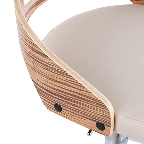LumiSource Cassis Adjustable Bar Stool, Chrome Bar Stools, Bar Chair, Swivel Bar Stool