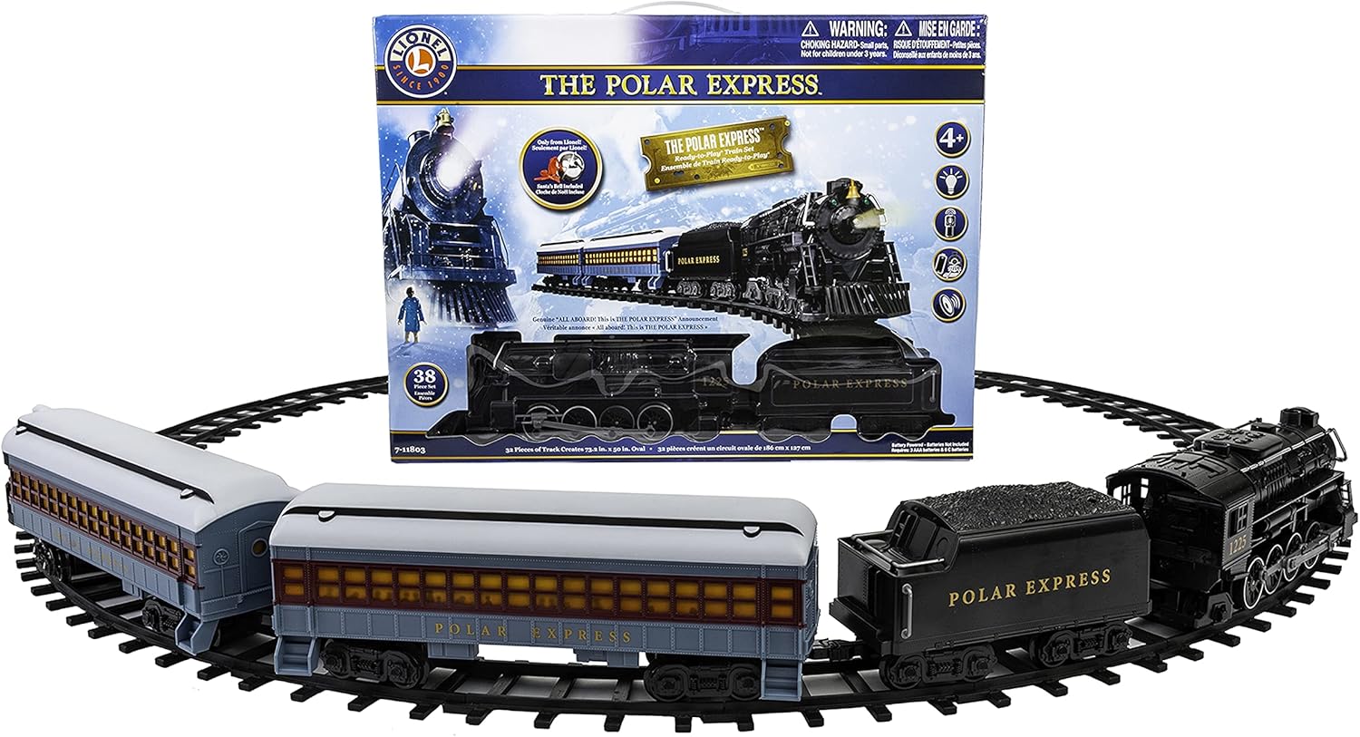 Lionel New York Central Battery-Powered Model Train Set Ready to Play w/Remote Bundle with Ready to Play 12Piece Curved Track Pack and Ready to Play Left & Right Interchange Track Pack, Switch