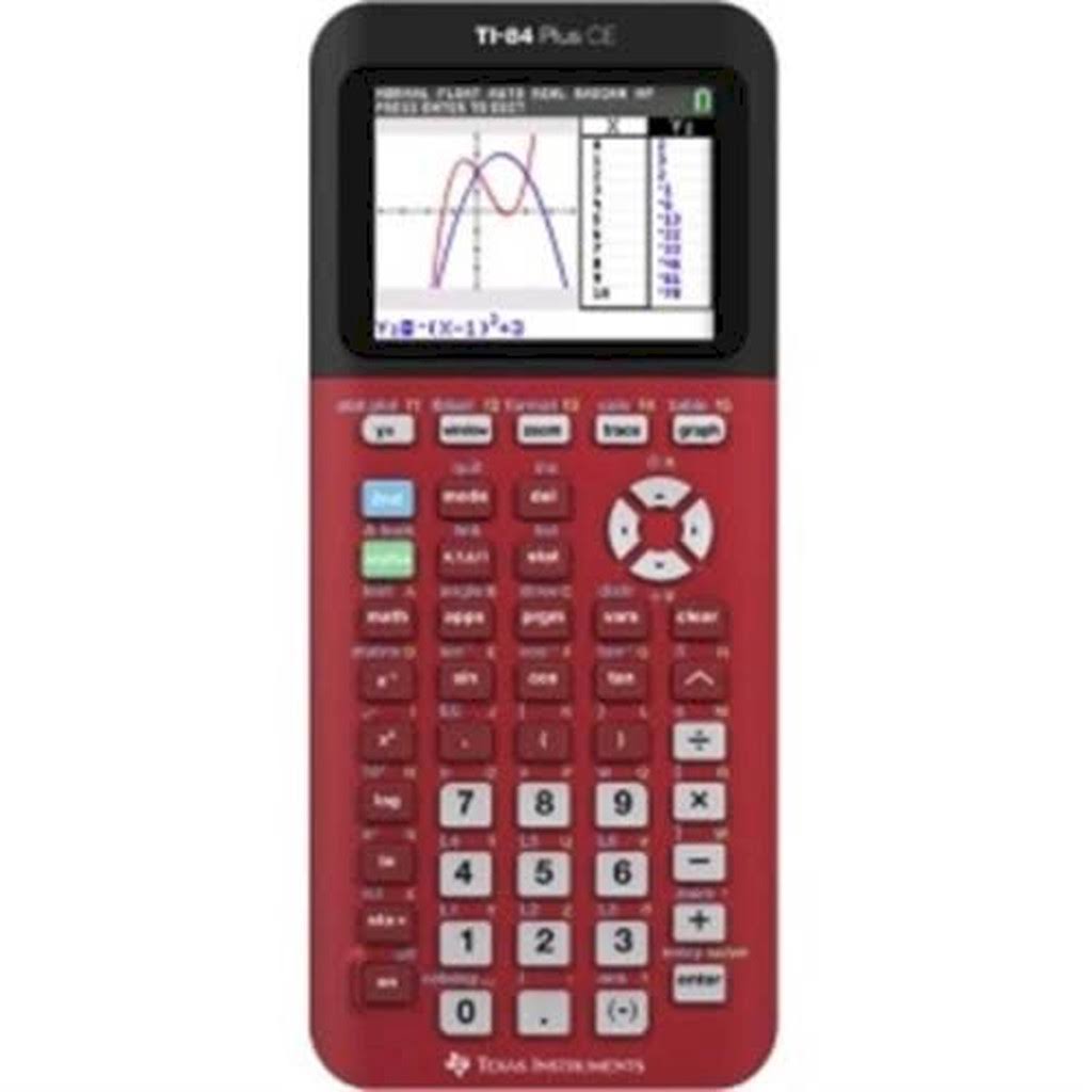 Texas Instruments Ti 84 Plus CE Graphing Calculator - Radical Red