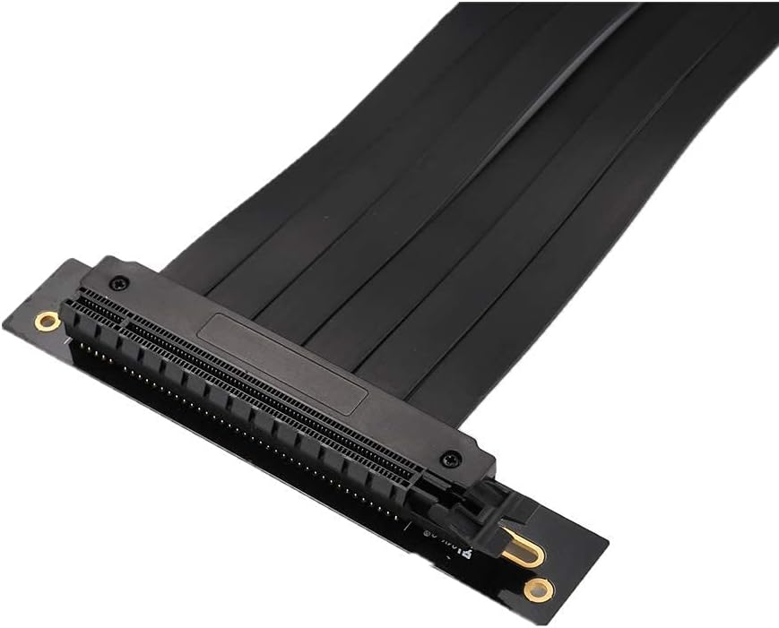 Qingsea Pcie Riser Extension Cable PCI-E 4.0 x 16 Vertical GPU Mount Cable High Speed PCI Express Riser Card 90 Degree for Computer Riser Cable(25CM)
