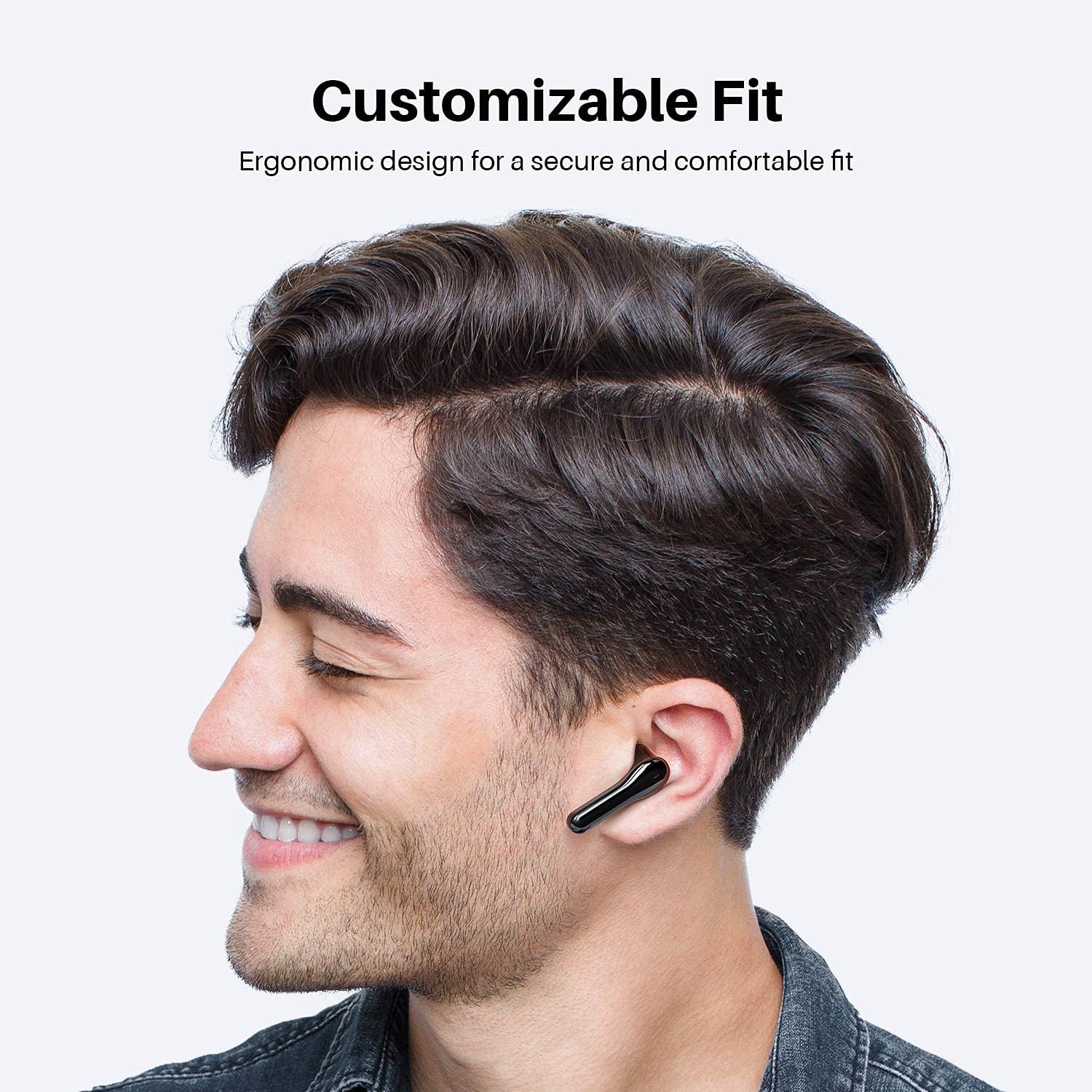 Wireless Earbuds, Tribit Bluetooth 5.2 Earbuds Qualcomm QCC3040, 4Mics CVC 8.0 Call Noise Canceling Crystal-Clear Calls Comfortable Earbuds 32H Playtime Wireless Bluetooth Headphones, FlyBuds C2 Pack of 2