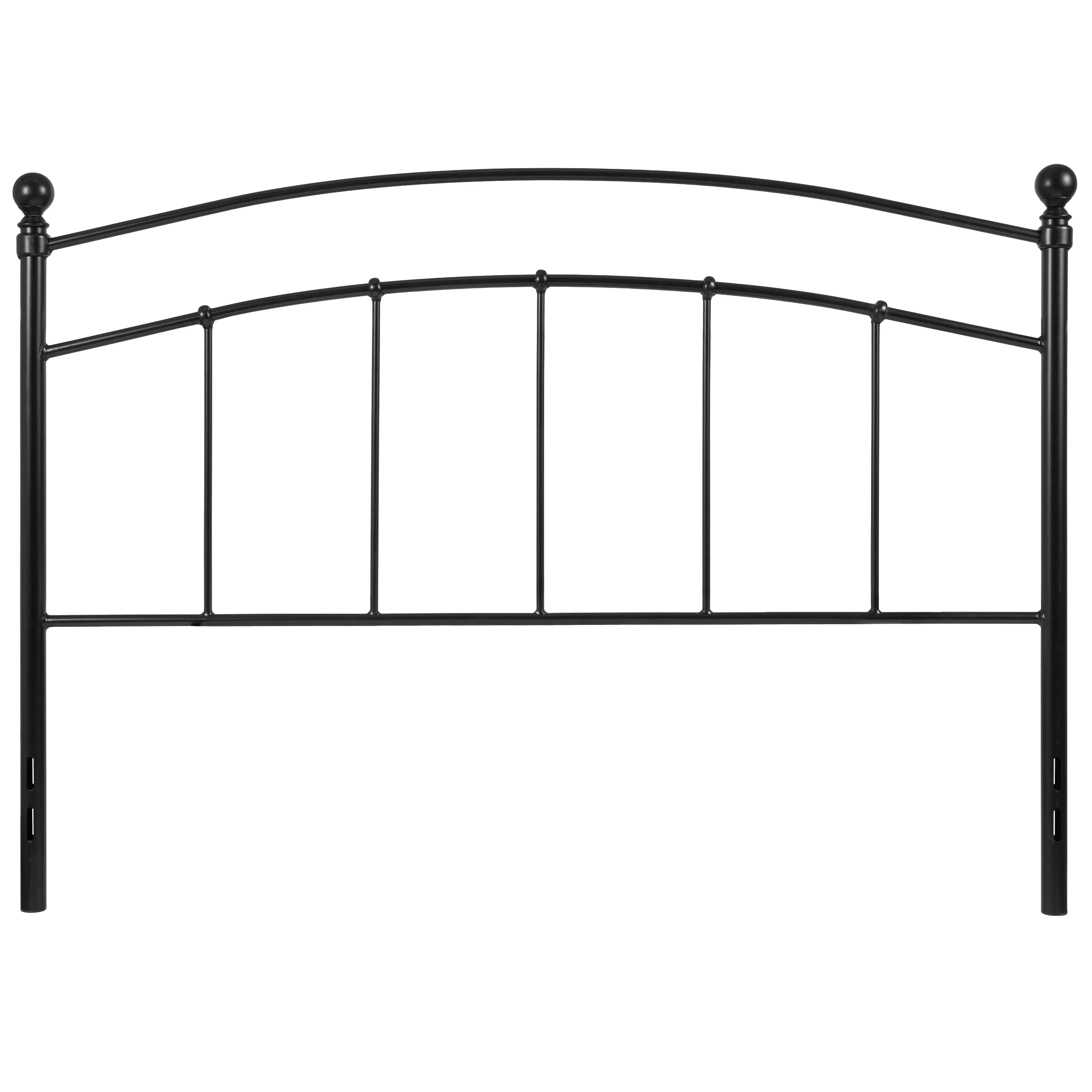 Merrick Lane Metal Queen Size Headboard Contemporary Arched Headboard With Adjustable Rail Slots