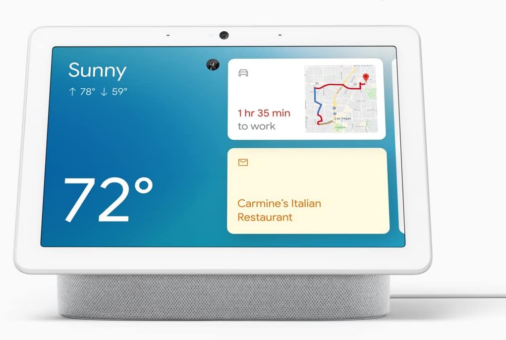 Google 10-Inch Smart Display Bluetooth Speaker for Streaming and Music - Chalk