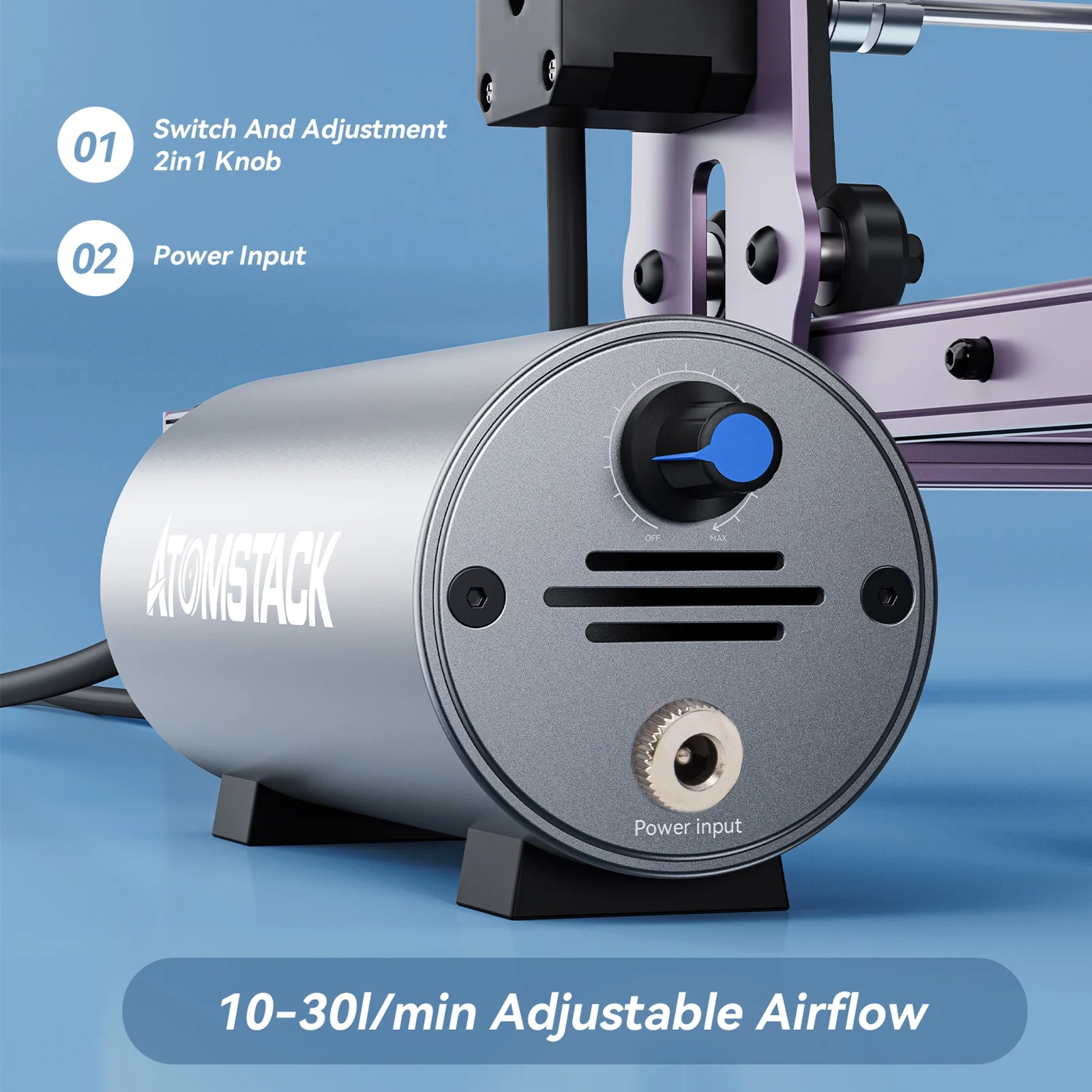 ATOMSTACK Air Airflow Assist Kit Air Assist System for La/ser Engraver Engraving Machine (US)