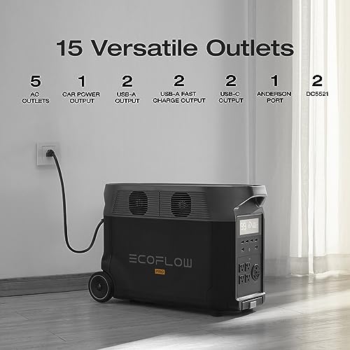EF ECOFLOW DELTA Pro Extra Battery 3600Wh, 2.7H to Full Charge, Battery Backup for Home Use, Blackout, Camping, RV