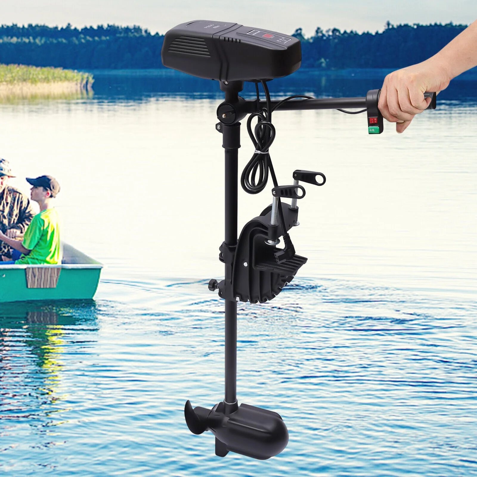 MIDUO 1400W 48V Electric Outboard Trolling Motor Boat Engine Brushless Motor Engine