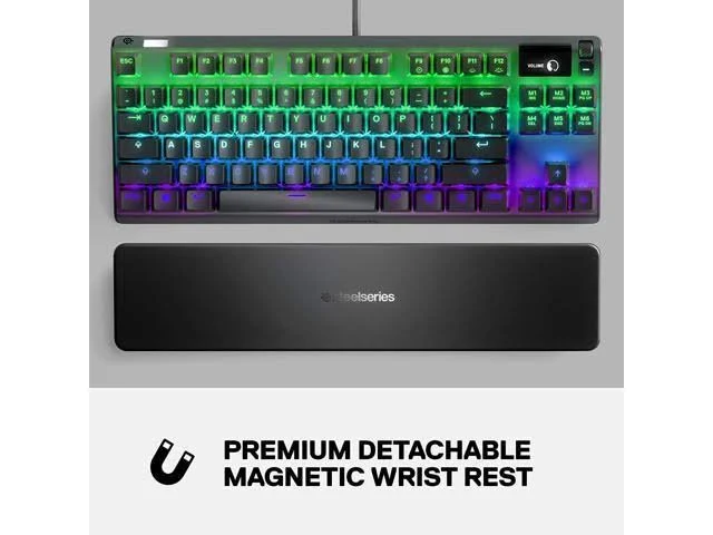 SteelSeries Apex Pro TKL Mechanical Switches Gaming Keyboard with Smart Display