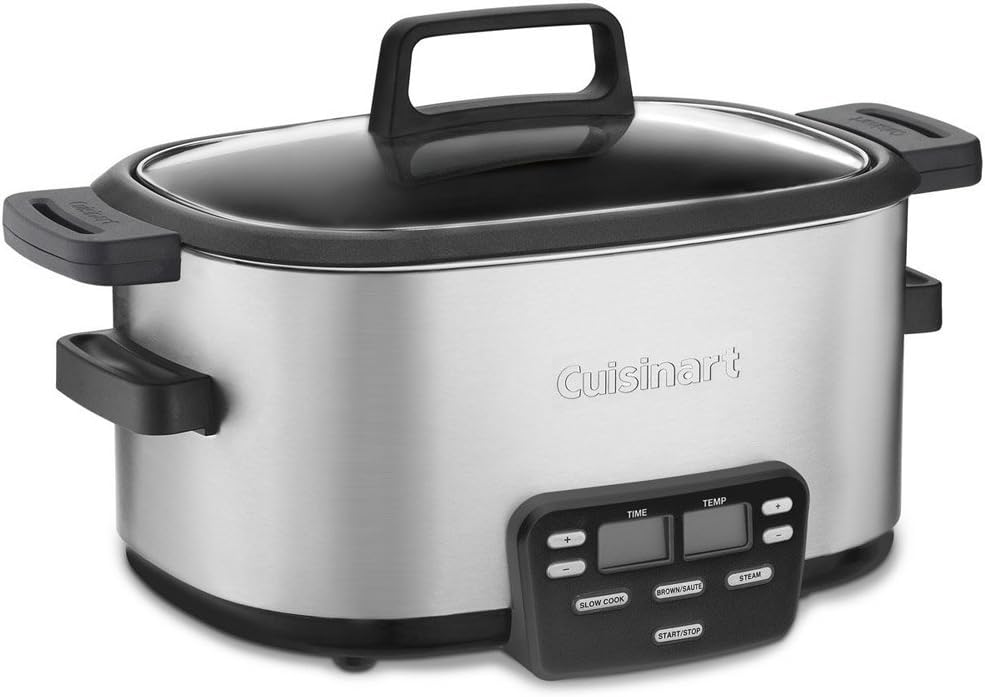 Cuisinart 3-In-1 Cook Central Multi-Cooker, Slow Cooker, Steamer - Renewed