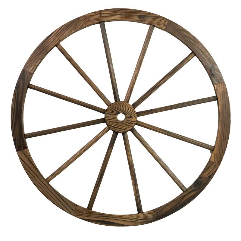 Patio Premier 32x22 Wooden Wagon Wheel in Rustic - 2pk - 402010