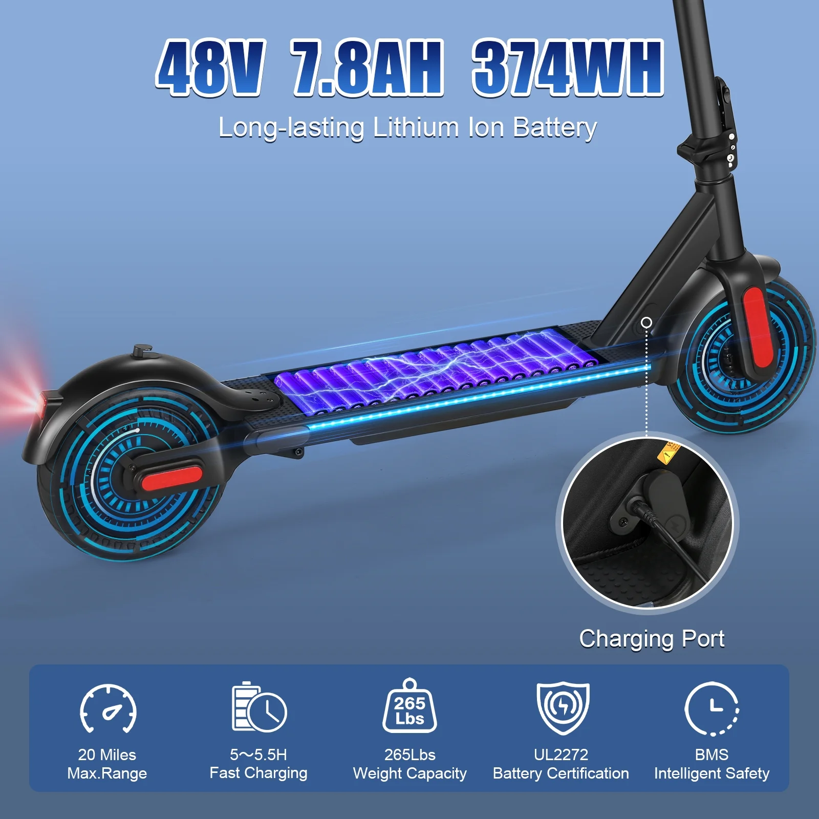 500W Foldable Electric Scooter for Adults 10" Electric Kick Scooter, Max 20 mph & 20 mile Range Commuting E-Scooter, Dual Brakes, 3 Speed Modes, Wide Pedal Portable & Cruise Control