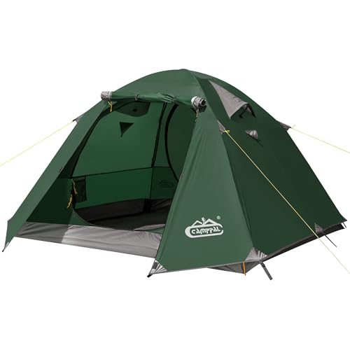 2-3 Person Tent Backpacking Tent, Waterproof Windproof 4 Season Tent for Camping, Easy Setup Two Person Tent for Backpacking, Hiking, Hunting, Motor Cycling & Biking