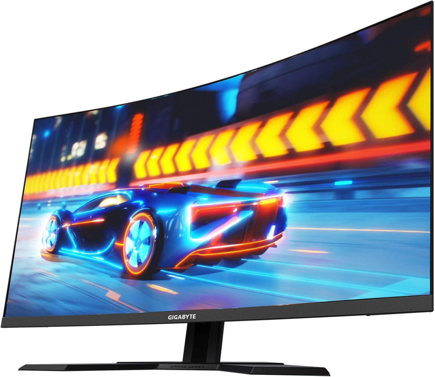 GIGABYTE G32QC 32" 165Hz 1440P Curved Gaming Monitor, 2560 x 1440 VA 1500R , 1ms (MPRT) Response Time, 94% DCI-P3, VESA Display HDR400, FreeSync Premium Pro