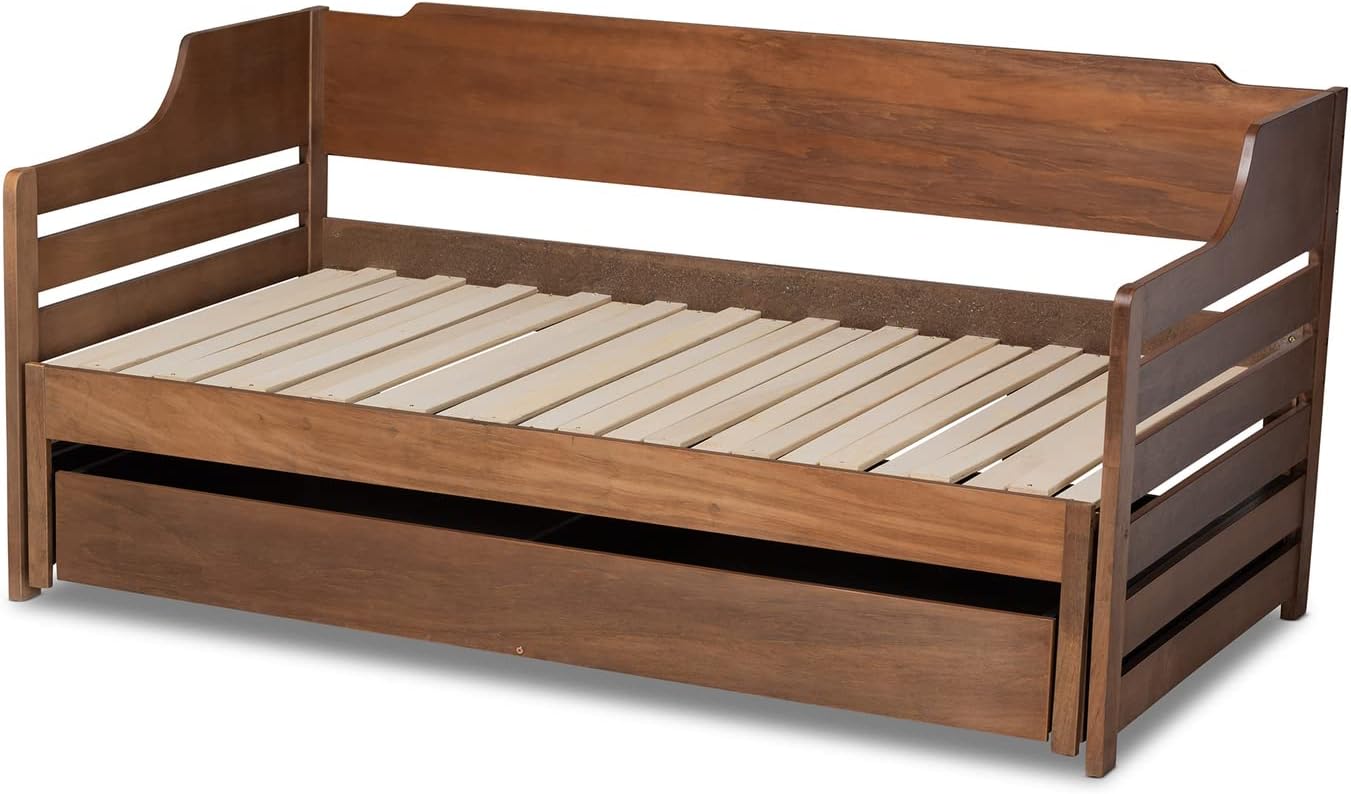 Baxton Studio Jameson Walnut Expandable Twin Size to King Size Daybed