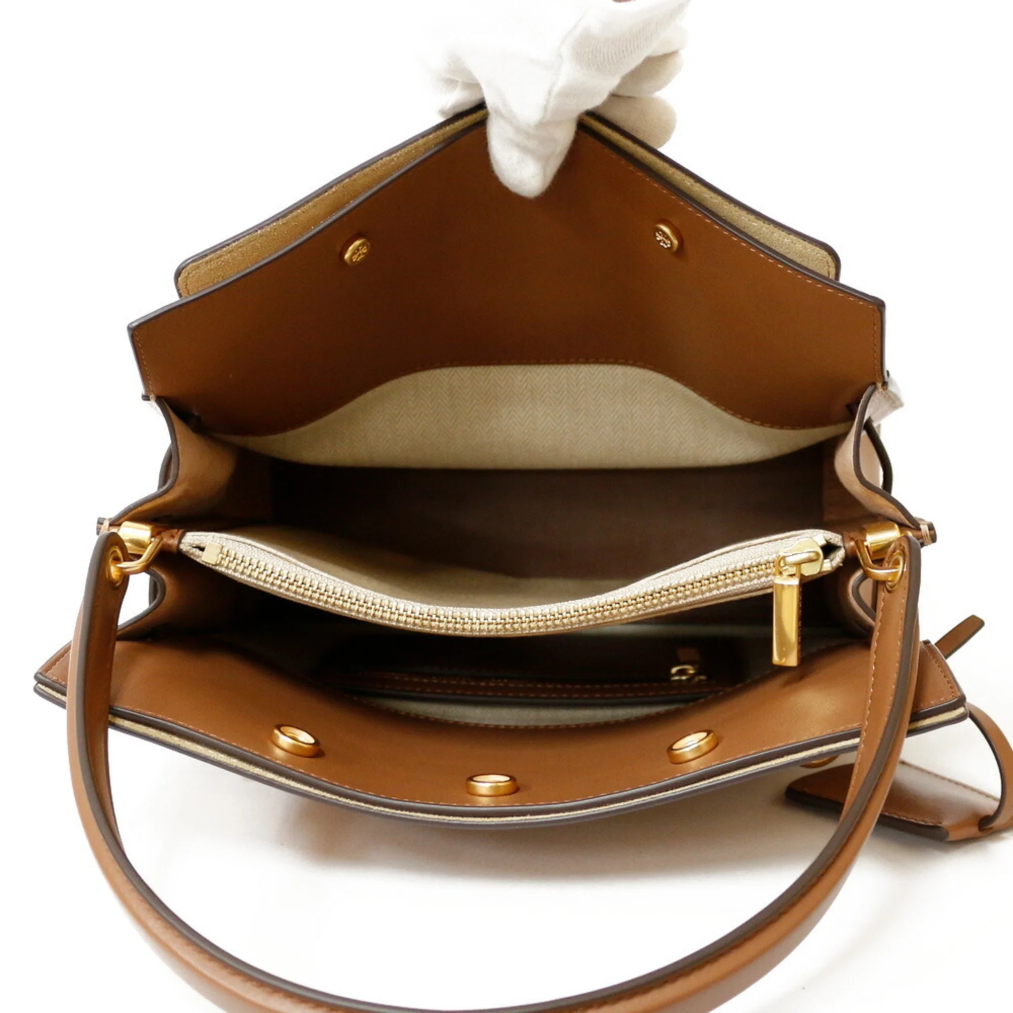 Pre-Owned Tory Burch Shoulder Bag Leather Brown Women's (Good)