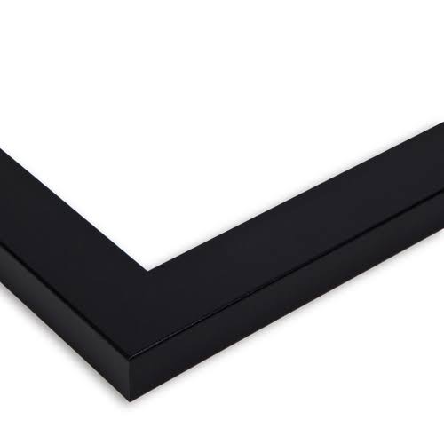 Collage Picture Frame, Satin Black Frame with 5 openings for 5x7 Photos with Grey Seaside Mat. D3926GH257 , ArtToFrames