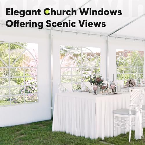 Quictent 20x20 Party Tent Heavy Duty Outdoor Canopy Tent Carport Wedding Event Shelter BBQ Wedding Tents for Parties with Storage Bags(Mesh)