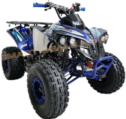 HHH Youth and Adult 125cc ATV Vitacci Outlander Fully Automatic with Reverse Double Headlights Led Gas 4 Wheeler ATVs Quads Big 19/18 inch Tires (Green) - Extra Large