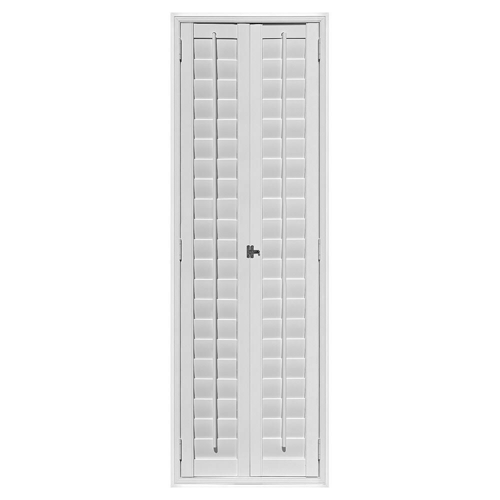 Panoramix Shutters 3.5x22 Louvers, Faux Wood Made in The USA - 39x22W x 63x22H - White