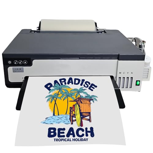 DTF Printer Machine - with XP600 Printhead, Faster Speed Higher Resolution 5760 * 1440dpi, T Shirt Printer DTF Transfer Machine with Roll Feeder, White Ink Mixing System (L8050)
