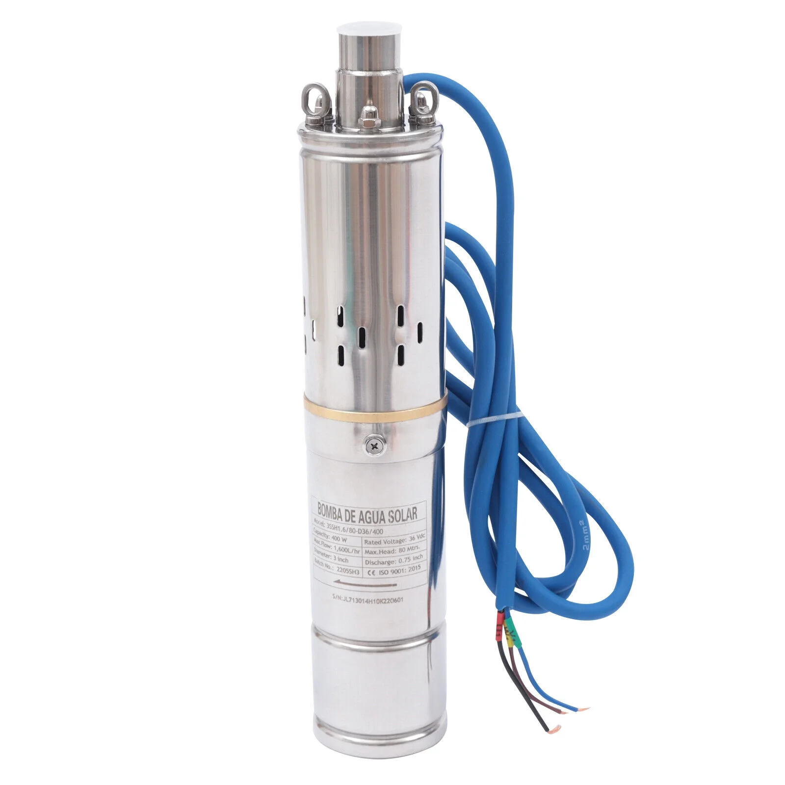 400W DC 36V Solar Water Pump 3" Submersible Deep Well Pump MPPT Controller 80m 3" DC Solar Water Pump 36V 400W Submersible Deep Well W/ Pump MPPT Controller DC36V 3" Solar Deep Water Well Pump