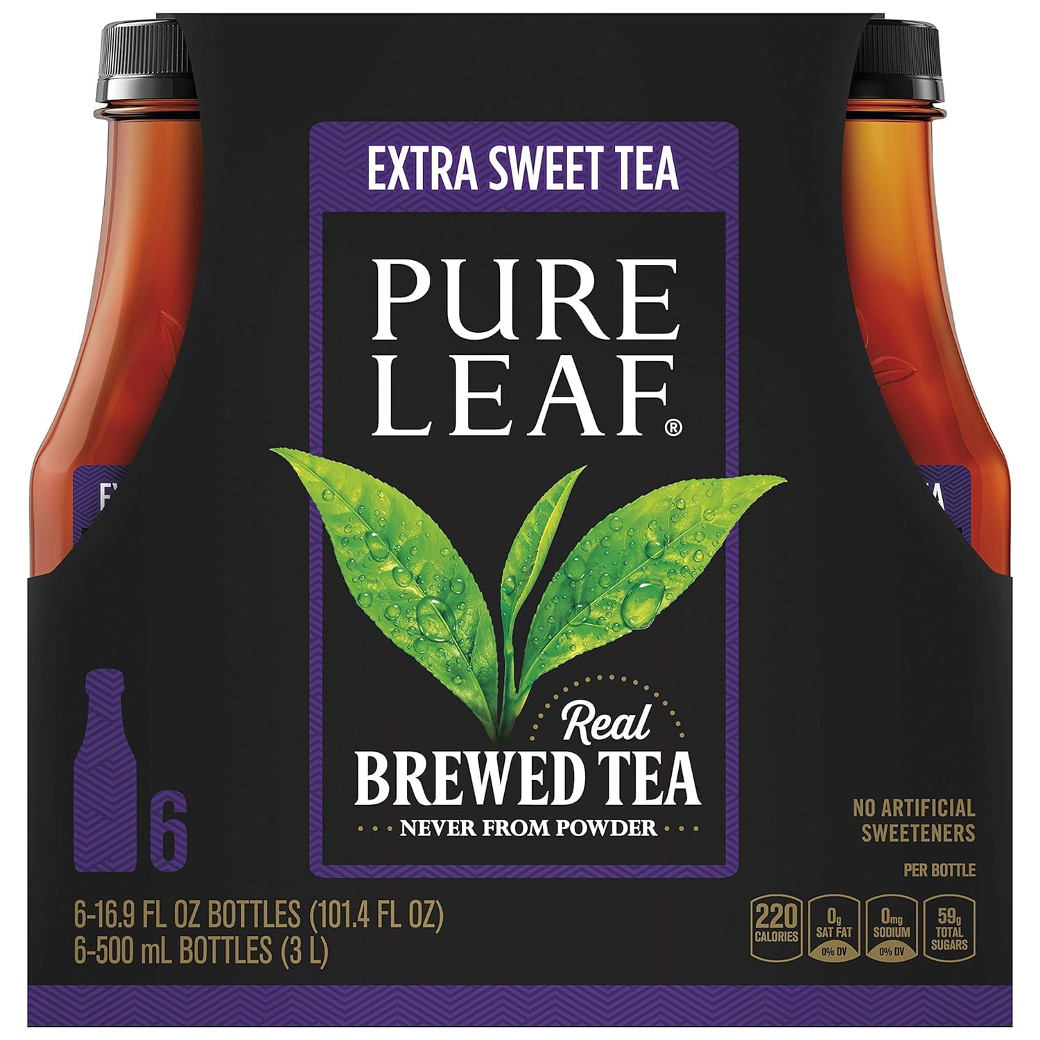 Generic Pure.Leaf Variety Pack - 6 Flavors - 16.9 Fl Oz 6 Bottles - Pack of 36 - Peach, Raspberry, Lemon, Extra Sweet, Unsweetened and Green Tea